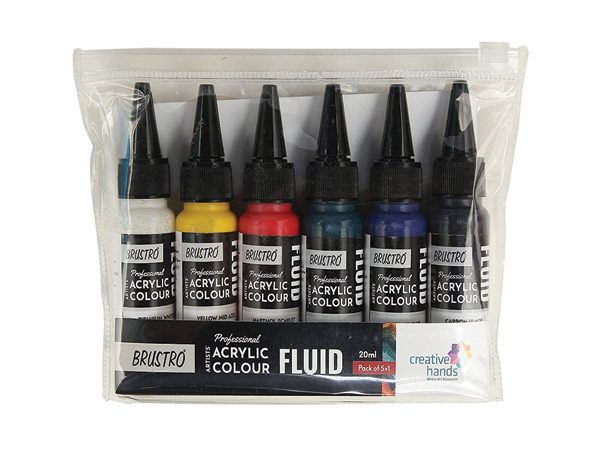 Brustro Acrylic Metallic Calligraphy Ink Set of 4 x 20ml